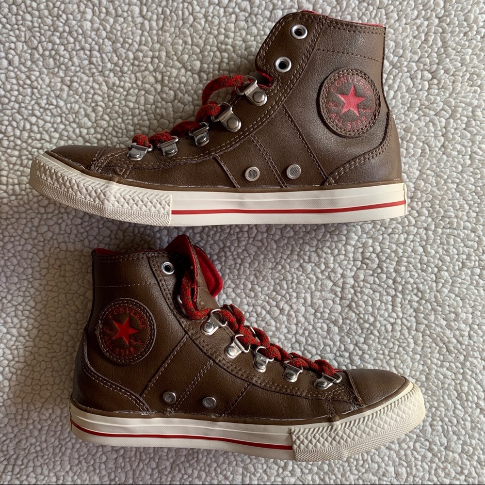 Leather Brown Converse